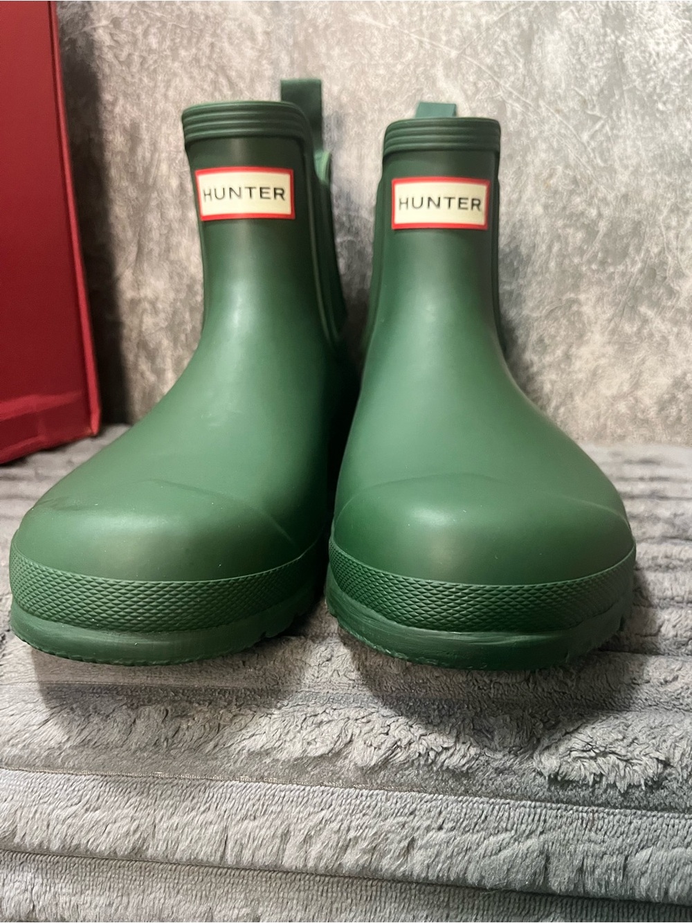 Hunter Chelsea Green Rubber Rain Boots NIB - Picture 5 of 6